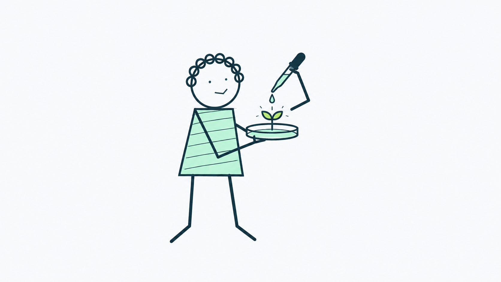 Investigación de alimentos en laboratorio, ilustración editorial