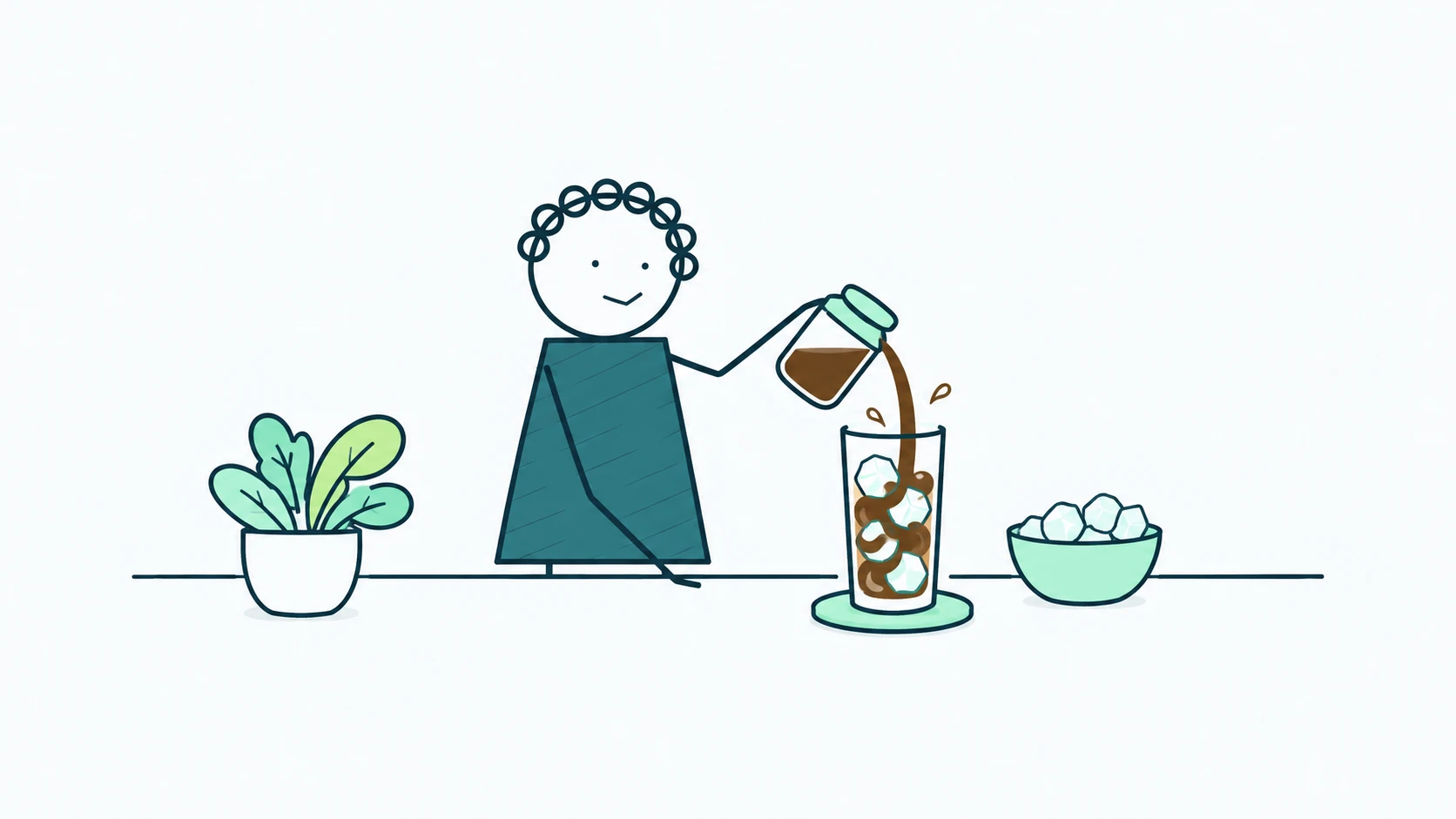 Ilustración editorial sobre nescafé Espresso Concentrate: innovar en el momento de preparación