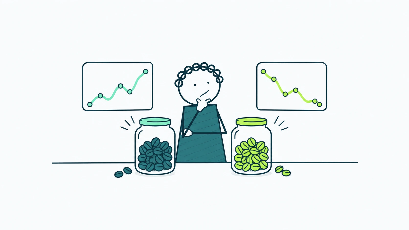 Ilustración editorial sobre nestlé en 2025: crecimiento orgánico con menores ventas en francos suizos
